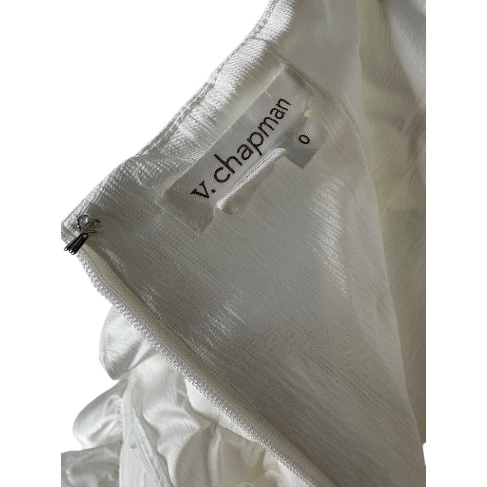 V Chapman Milano Tiered Ruffle Maxi Skirt Bridal Wedding Garden Party Formal 0 - Picture 7 of 10